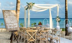 Ocean Blue & Sand Wedding Venue